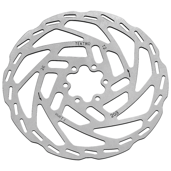 Tektro remschijf tr203-54 203mm 2,3mm 6-gaats zilver