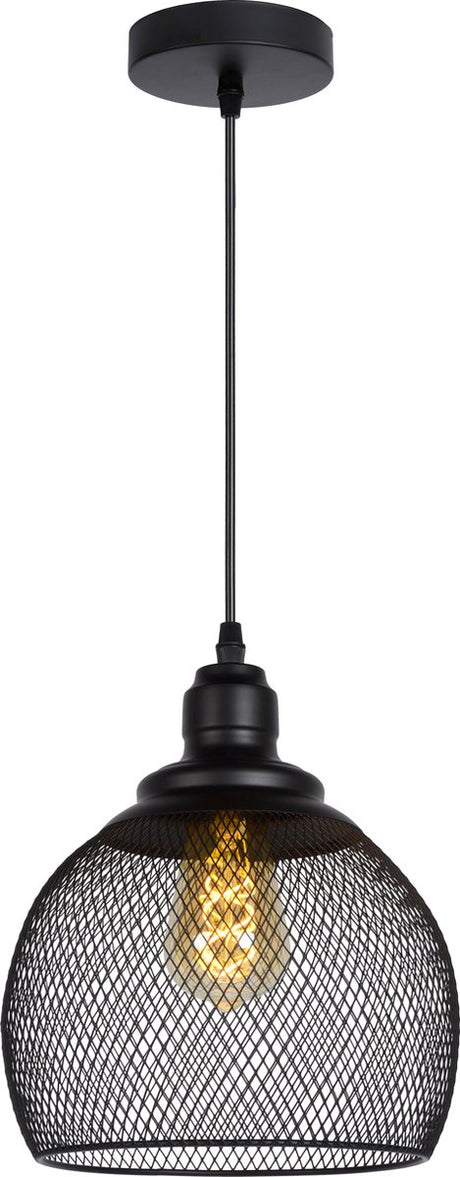 Lucide mesh - hanglamp - ø 22 cm - 1xe27 - zwart