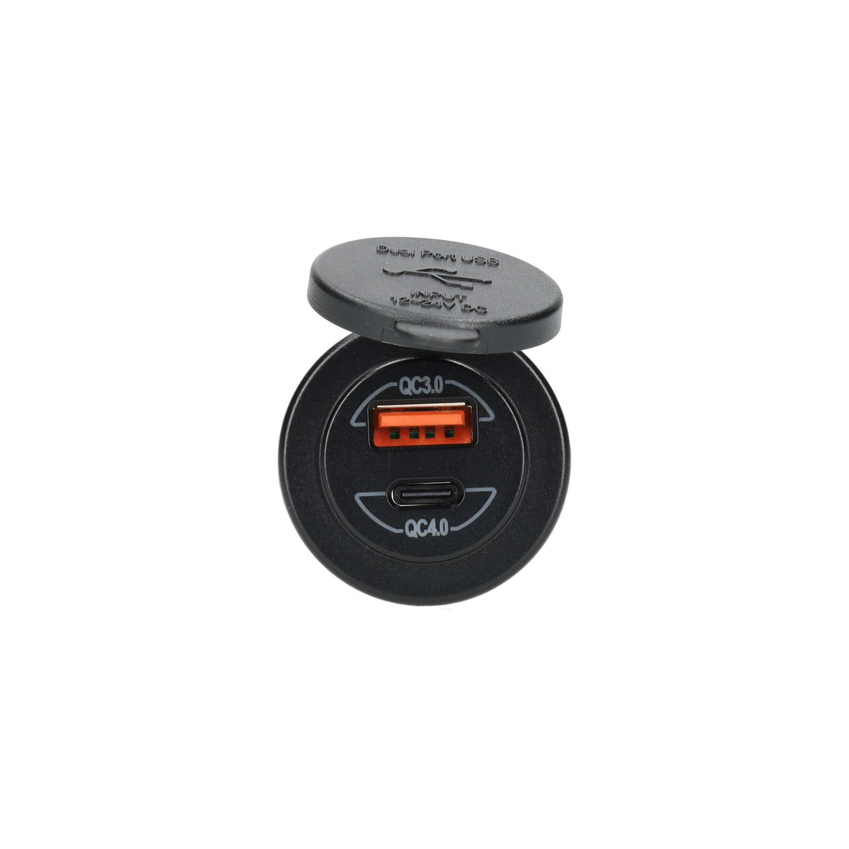 Power line usb lader inbouw met usb-a qc3.0 en usb-c qc4.0