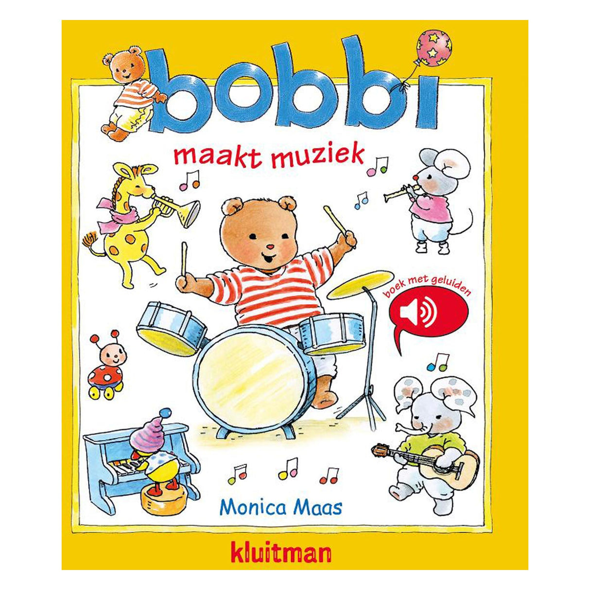 Uitgeverij kluitman geluidenboek bobbi maakt muziek