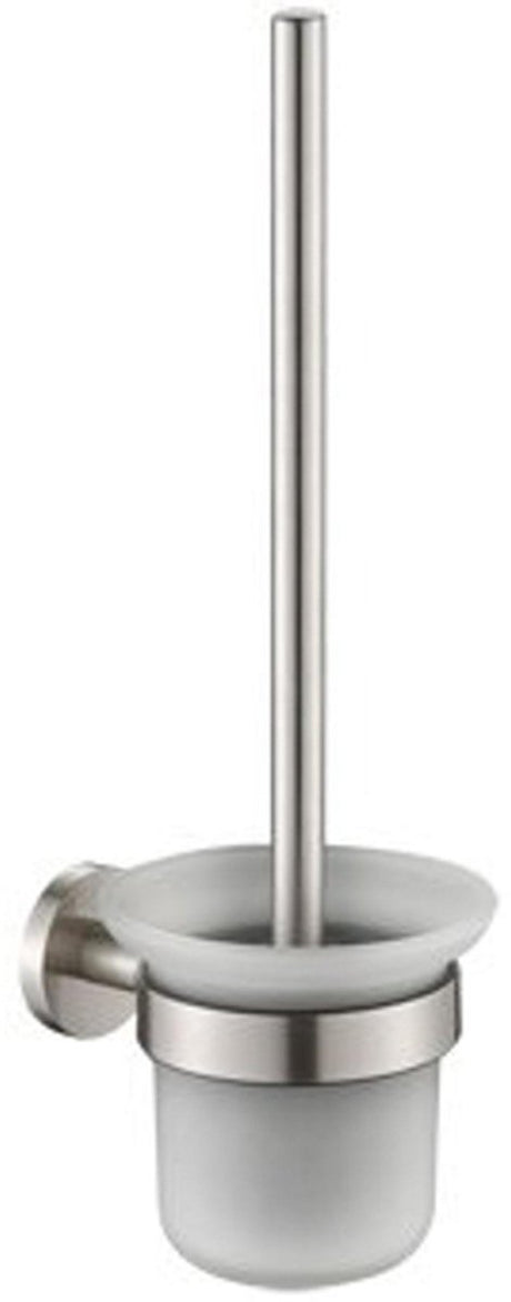 Plieger vigo wc borstel – toiletborstel met houder glas – wandhouder – 10 jaar garantie – geborsteld chroom
