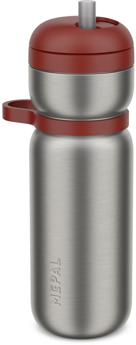 Mepal isoleerfles twist sport - 600 ml - twist en drink - lekdicht en geïsoleerd: 6u warm. 10u koud - vaatwasmachinebestendig - drinkflessen - mountain red