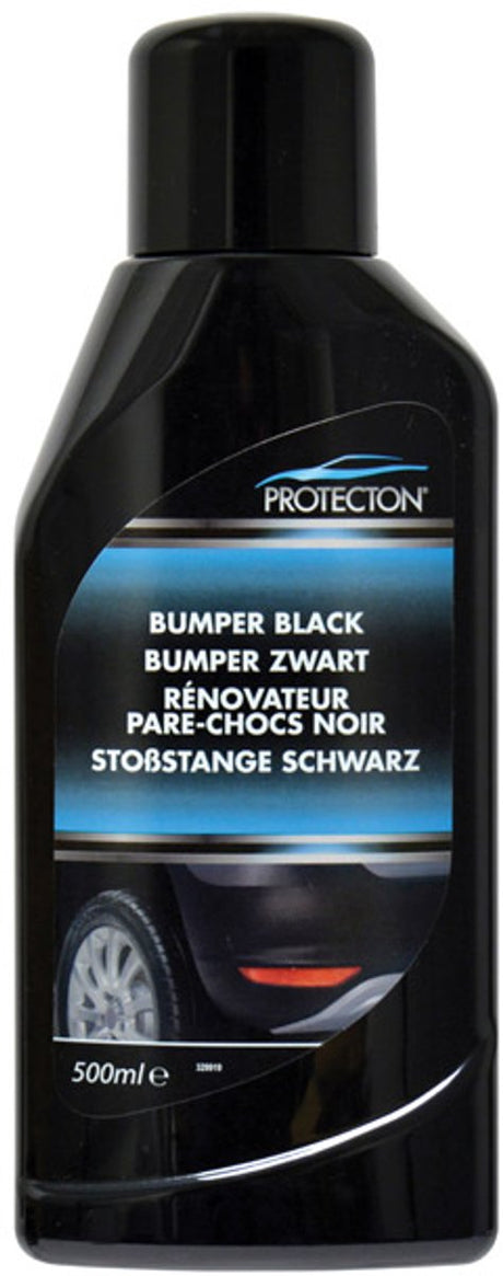 Protecton bumper zwart - herstelt de originele glans - intensiveert de kleur – voor kunststof bumpers, spoilers, deurspiegels rubber - 500ml