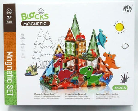 Jonotoys magnetische bouwset met dino figuren