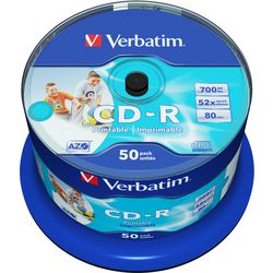 Cd-r verbatim 43438 700mb pak 50 stuks