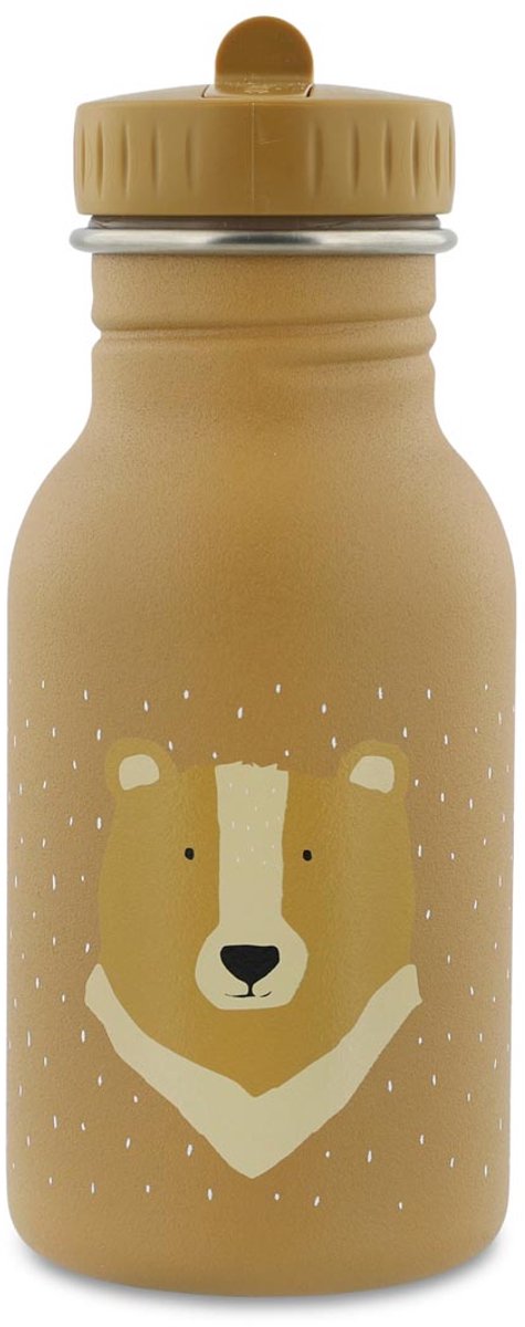 Trixie drinkfles – mr. bear- rvs waterfles voor kinderen – 350ml - lekvrije fles – bruin – beer