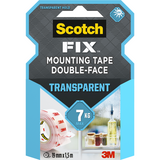 3m 1071423 - scotch-fix™ transp montagetape19mmx1,5m, 1 rol pak | 12 stuks