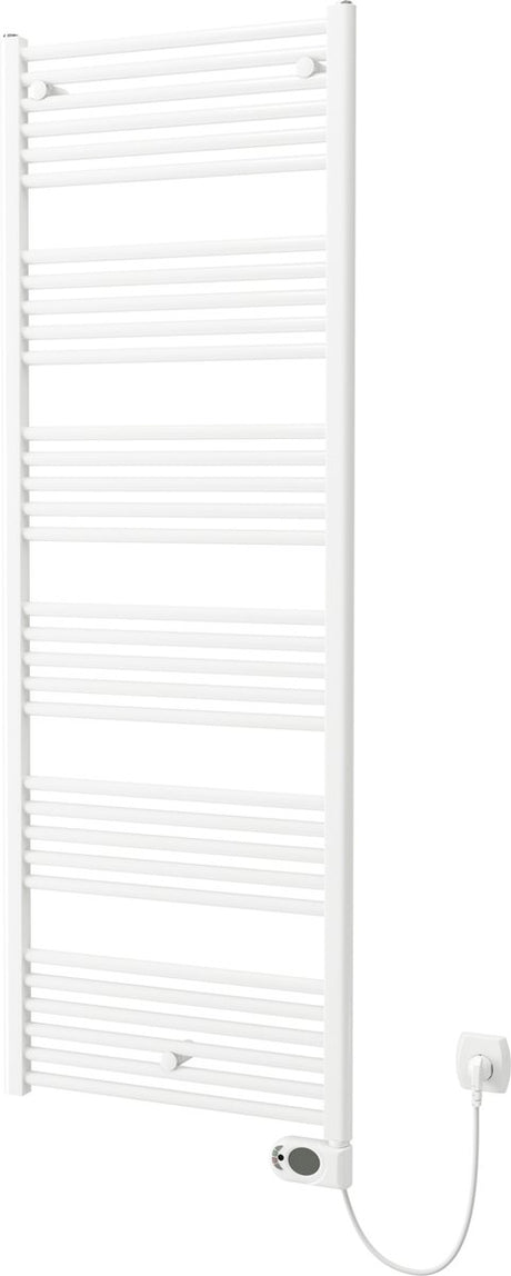 Plieger elba elektrische handdoekradiator – handdoek verwarmer – met klokthermostaat – 170.2 cm x 60 cm – 900 watt – wit