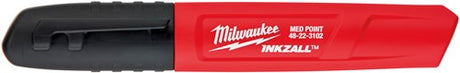 Milwaukee accessoires inkzall fijne punt kleur markeerstift 4-delig set: zwart, rood, blauw en groen - 48223106