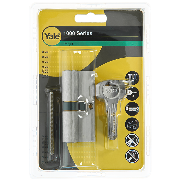 Yale 1060537 - profielcilinder 1000 mv 70mm(35 35) | 2 stuks