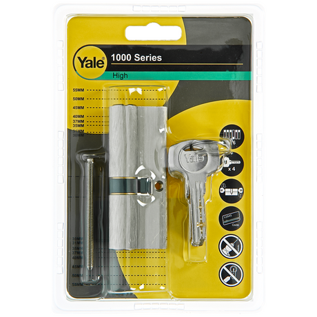 Yale 1060540 - profielcilinder 1000 mv 80mm(35 45) | 2 stuks
