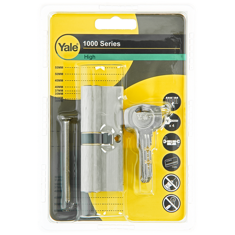 Yale 1060542 - profielcilinder 1000 mv 80mm(40 40) | 2 stuks