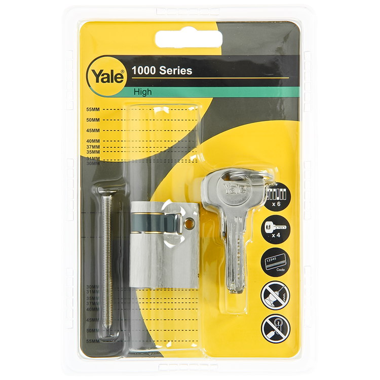 Yale 1060532 - halve profielcil. 1000 mv40mm(30 10) | 2 stuks
