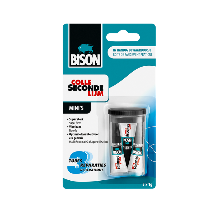 Bison bi-6309066 secondelijm mini 3x1 gram