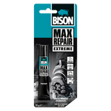 Bison max repair power 20 gram- extra krachtige en flexibele reparatielijm, transparant, ideaal voor schoenen, rubber, leer, 1001 reparaties, 20 gram tube