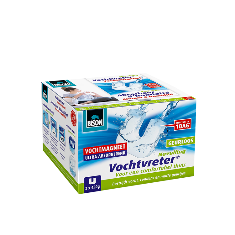 Bison 1063339 - vochtvreter ambiance magneet neutral box 450g a2 | 3 stuks