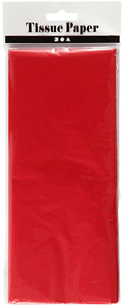 Creativ company tissuepapier - zijdepapier - crepepapier - vloeipapier - rood - verpakken - decoreren - knutselen - 50x70 cm - 14 gram - 10 vellen