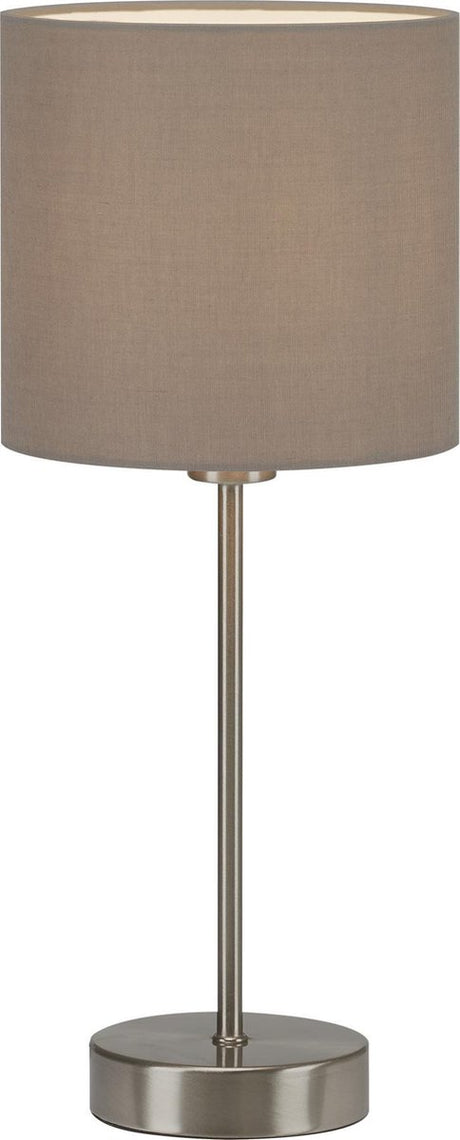 Briloner - fabric - tafellamp - incl. aan uit schakelaar - e14 - 25 w - taupe - metaalweefsel