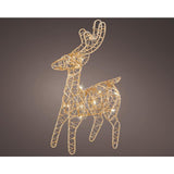Lumineo rendier led goud metaal h21cm