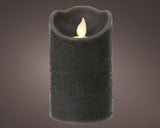 Lumineo led waving kaars wax antraciet h12,5cm