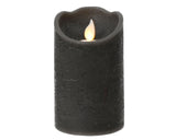 Lumineo led waving kaars wax antraciet h12,5cm