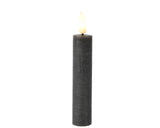 Lumineo dinerkaarsset led vlam 16cm grijs 2-dlg