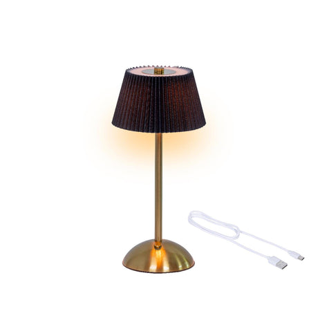 Lumineo led tafellamp oplaadbaar zwart h30,5cm