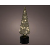 Lumineo kerstboom led glas roterend ø10x34cm