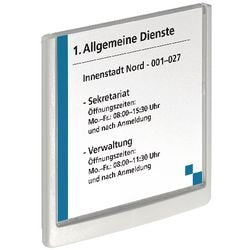 Deurbord durable click sign 14,9x14,85cm wit