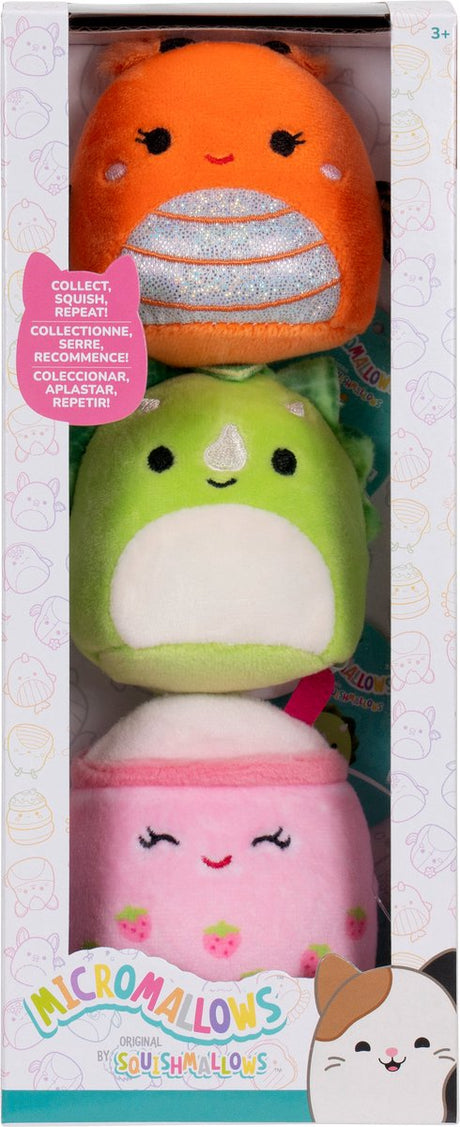 Squishmallows knuffel pluche - micromallows mony, tristan, victoria - 3dlg.