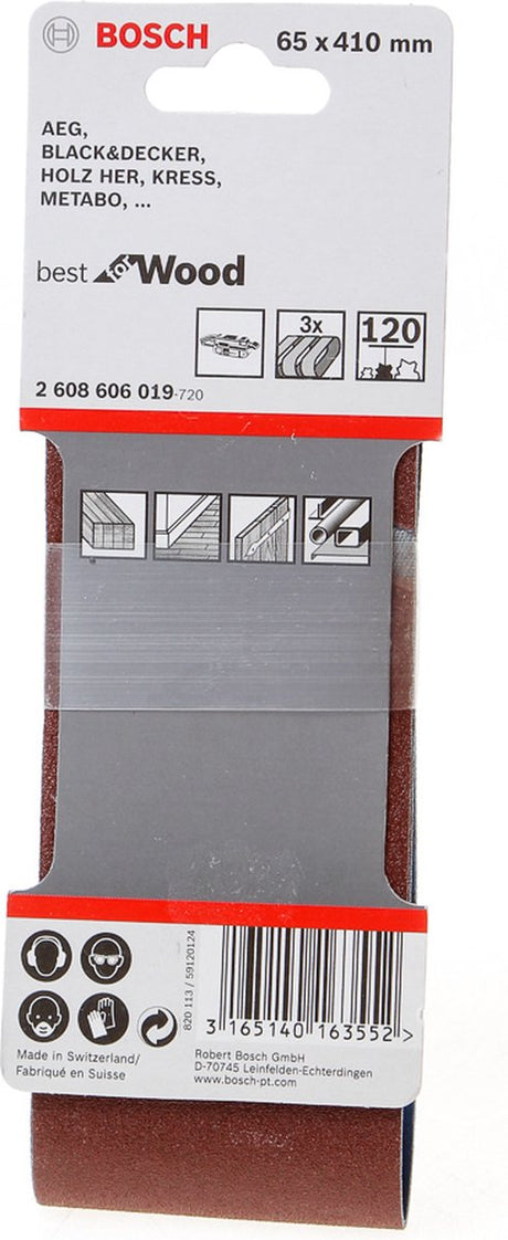 Bosch 3 banden 65x410 best wood+paint, 120