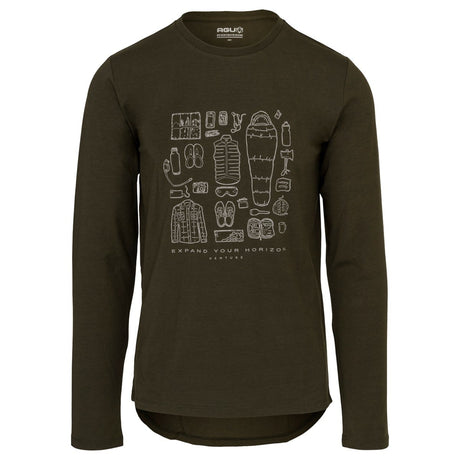 Performance lange mouwen t-shirt venture army green