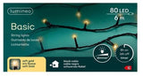 Lumineo kerstverlichting basic 80led outdoor 6m champagne