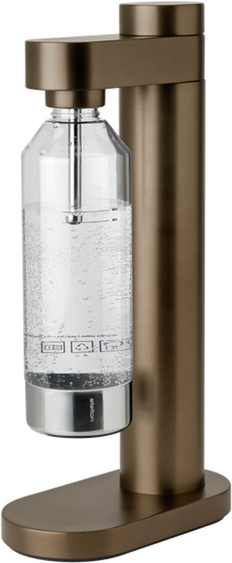 Stelton brus - sodawatermaker - bruiswater - carbonator - donkerbruin metallic