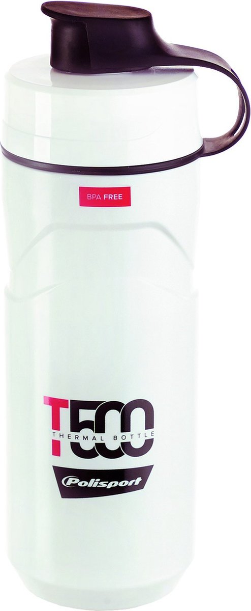 Polisport Bidon Thermal T500 500ml white-red