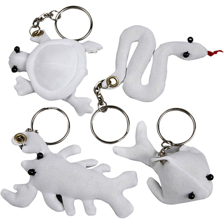 Creativ company https: www.cchobby.nl figuren-van-textiel-met-sleutelhanger-afm-4-8-cm-wit-4-stuk-1-doos