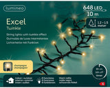 Lumineo excel twinkel 648 led champagne