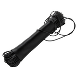 Mack 1073341 - waslijndraad pp zwart streng 3mm 60m met staaldraad kern | 5 stuks