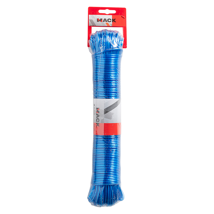 Mack 1072123 - waslijndraad pp blauw streng 3mm 60m | 5 stuks