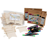 Creativ company https: www.cchobby.nl groepsset-verf-je-eigen-spandoek-afm-10-5x12-cm-lijndikte-2-3-3-6-mm-diverse-kleuren-60-stuk-1-doos