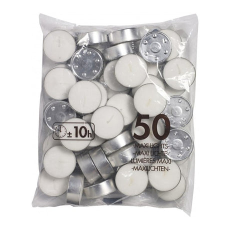 Bolsius maxitheelicht 10u zak (4x 50 stuks)