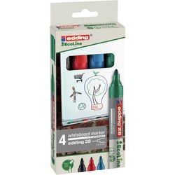 Whiteboard-marker edding ecoline 28 1,5 - 3 mm kleurenassortiment 4 stuks