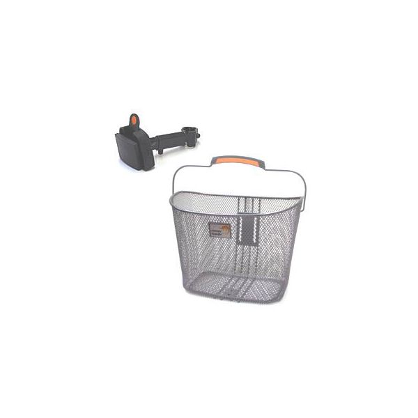 fietsmand Toscane Smartlock voor 19 liter zilver
