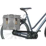 Basil dubbele fietstas elegance mik 40 - 49 liter - chateau taupe