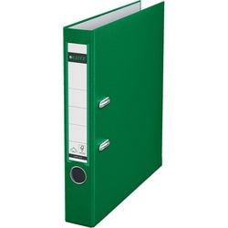 Leitz ordner 1015 plastic breedte 5,2cm groen insteeketiket grijpgat