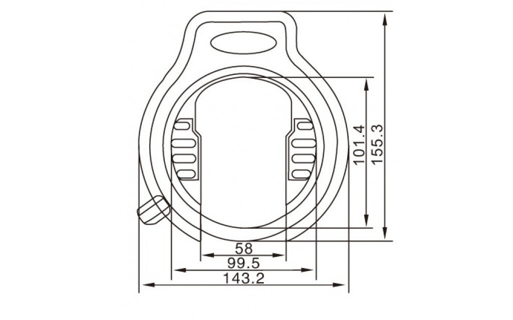 Ringslot Edge Strong Art2 - zwart