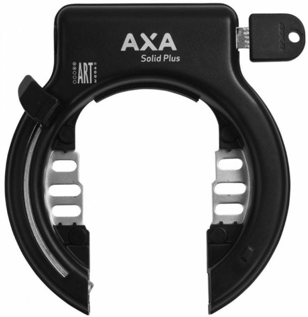 AXA Solid ringslot - hoogwaardig frameslot, extra brede opening, ART 2 sterren, zwart - 58mm