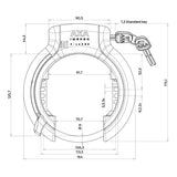 Ringslot AXA Imenso X-Large Zwart (Kaart)