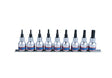 King tony torx socket set 3 8 9cz. t10 - t50, rail