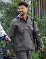 Mirage regenjas rainfall closed jacket - maat m - gemaakt van polyester soft touch - earl grey